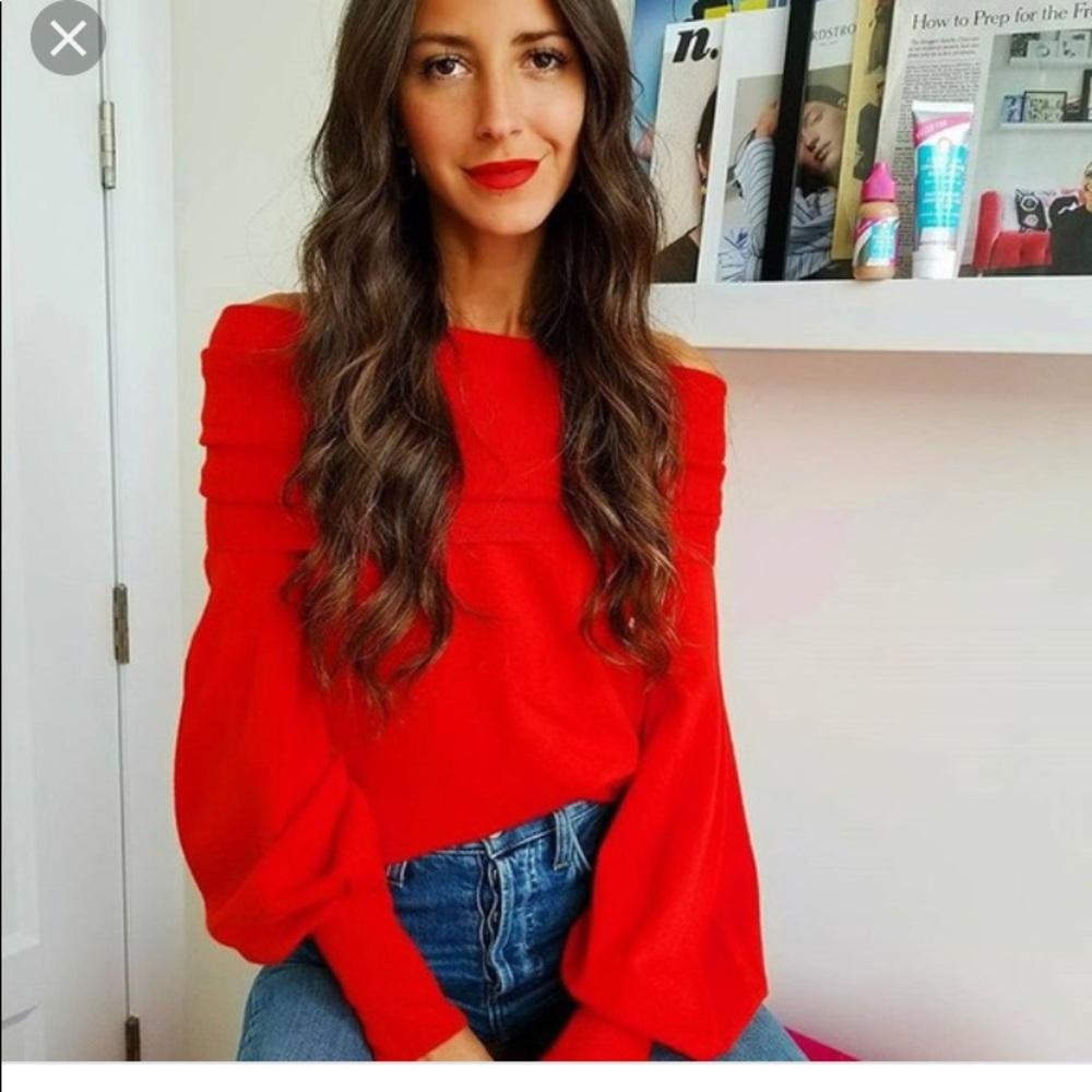 Something Navy off the shoulder sweater